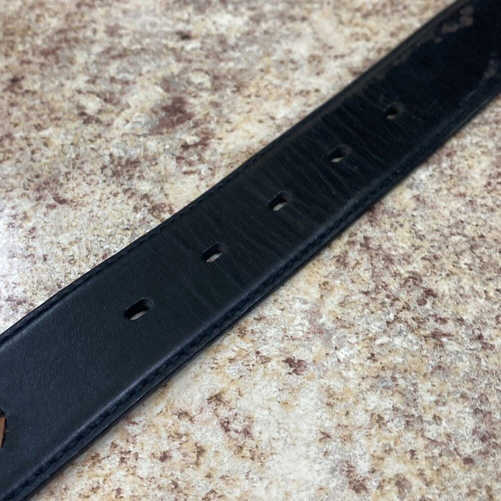 Wrangler 40 black brown leather western belt - Picture 8 of 10
